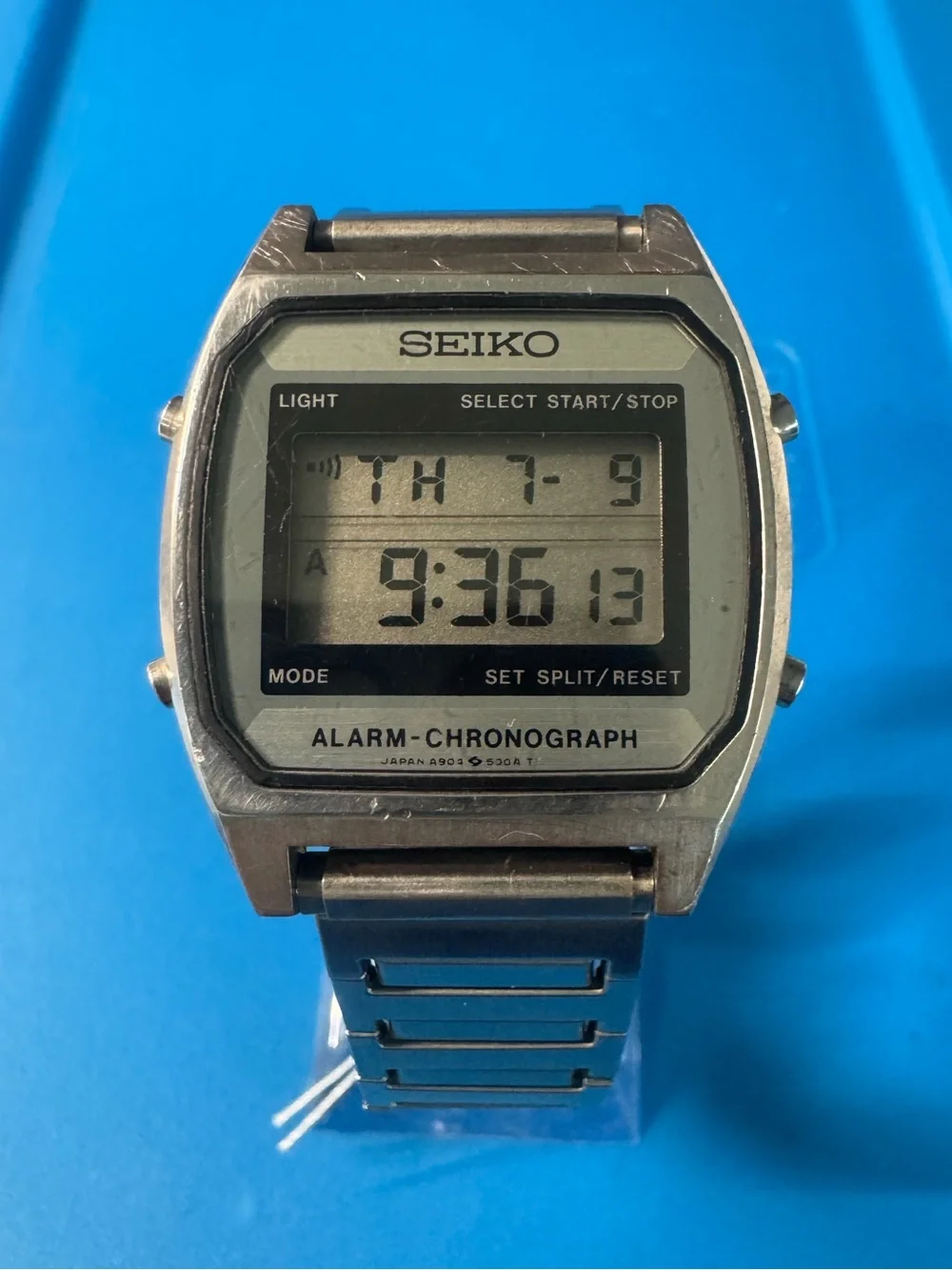 Seiko Digital Alarm Chronograph Watch - Silver